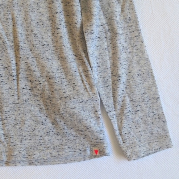 H&M basic gray heather cotton blend long sleeve turtleneck top 4-6 girls - Picture 3 of 5